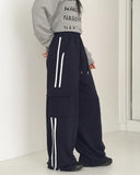 Pict Track Color Matching Cargo Pocket Pile Sweatpants