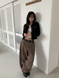 Lida Balloon Fit Cotton Wide Pants