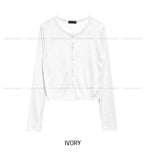 Sorbet Summer See-through Ribbed Cardigan