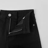 Slim-line fit A-line Fit Black Basic Cotton Shorts