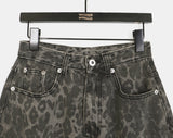 Ponte Leopard Back Pocket Wide Pants