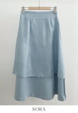 Siken Double Crop Jacket Flare Skirt Set