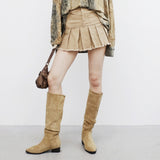 Bimo Damage Pleated Skirt