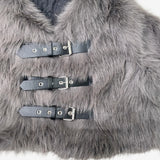 Literhan buckle fur jacket