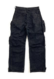 Multi-pocket cargo denim pants