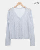 Maylin Lace V-neck See-through Cardigan