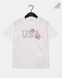 USET USA Vintage Patch Short Sleeve T-Shirt
