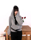 Haun Off-Shoulder Hood Sweatshirt
