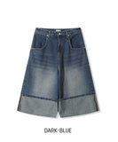 Pium Maxi Roll Up Bermuda Denim Pants