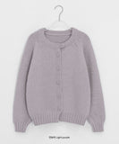 Andens Raglan Button Round Knit Cardigan