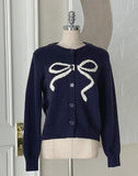 Evely Ribbon Round Knit Cardigan
