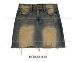 Mono Vintage Denim Mini Skirt