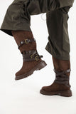 Wetin Strap Suede Long Boots