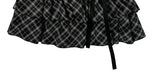 Dylan Check Ribbon Tiered Mini Skirt