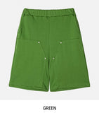 Tear Rivet Double Knee Bermuda Pants