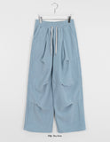 Timoa banding fleece brushed rivet wide pants