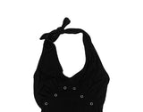 Haon Eyelet Shirring Halter Sleeveless