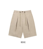 Node cut string cotton bermuda shorts