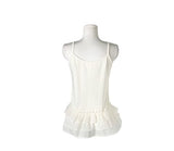 Kwan Frill Sleeveless Ribbon Cardigan Set