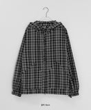 Bellito Check Cotton Over Hood Zip-Up