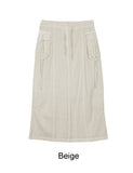 Niello Pigment Cargo Long Skirt