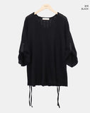Mi Kim Roll-Up Three Quarter T-Shirt