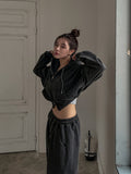 Metty Pigment Cropped Hooded Zip-Up