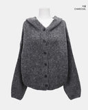 Lyle Mohair Hooded Knit Cardigan