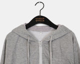 Immel Pocket Ribbed Color Matching Two-Way Pile Hood Zip-Up