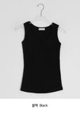 Duhin Basic Color Layered Round Sleeveless