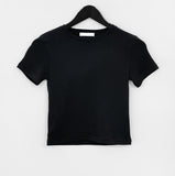 Rebed brushed cropped short sleeve T-shirt