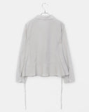 [MADE] Hupi Pin Tuck Button V-Neck Collar Long Sleeve Shirt