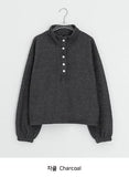 Petans Brushed High Neck Stripe Fleece Sweatshirt