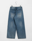 Luaz Washing Wide Denim Pants