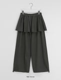 [BAONHAUS] Sosolo Cotton Tiered Layered Banding Skirt Pants