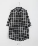 [unisex] Ototo Over Check Short Sleeve Shirt