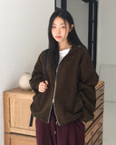 Sideon Corduroy Two-Way Hood Zip-up Jacket