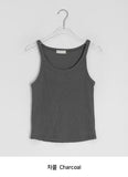 Vicky Basic Ribbed Round Sleeveless