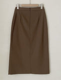 Keeville Brushed Slit Long Skirt