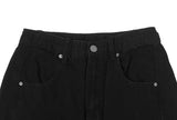 Ring-on Cut Washing Denim Wide Pants