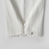 4-Season Hem Snap Long Wide Cotton Pants
