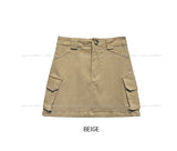 Fuzzy Cargo Pocket Mini Skirt