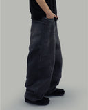 Low curve cargo denim jeans