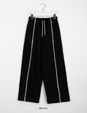 Tsuya banding string lace jogger pants