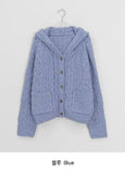 Silten Cable Hooded Wool Knit Cardigan