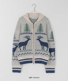 Hitori Two Way Nordic Zip-up Cardigan