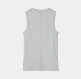 Pain Cut Ribbed Muscle Fit Sleeveless Top