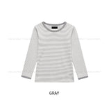 Now Color Matching Stripe Three Quarter T-shirt