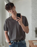 Benel V-neck Short Sleeve Knit