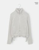 [MADE] Yura Two-Way High Neck Knit Zip-Up